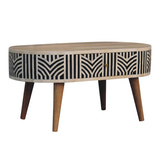Edessa Bone Inlay Coffee Table | Oak-Ish Mango Wood