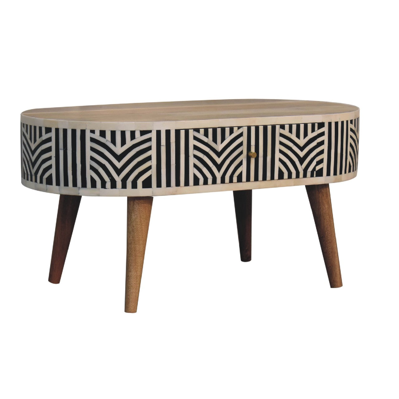 Edessa Bone Inlay Coffee Table | Oak-Ish Mango Wood