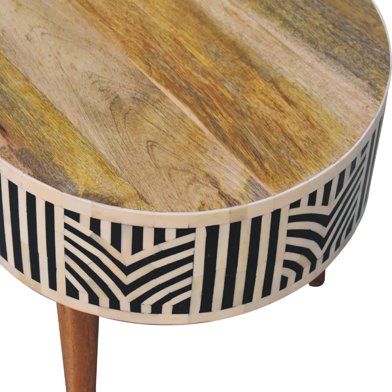 Edessa Bone Inlay Coffee Table | Oak-Ish Mango Wood