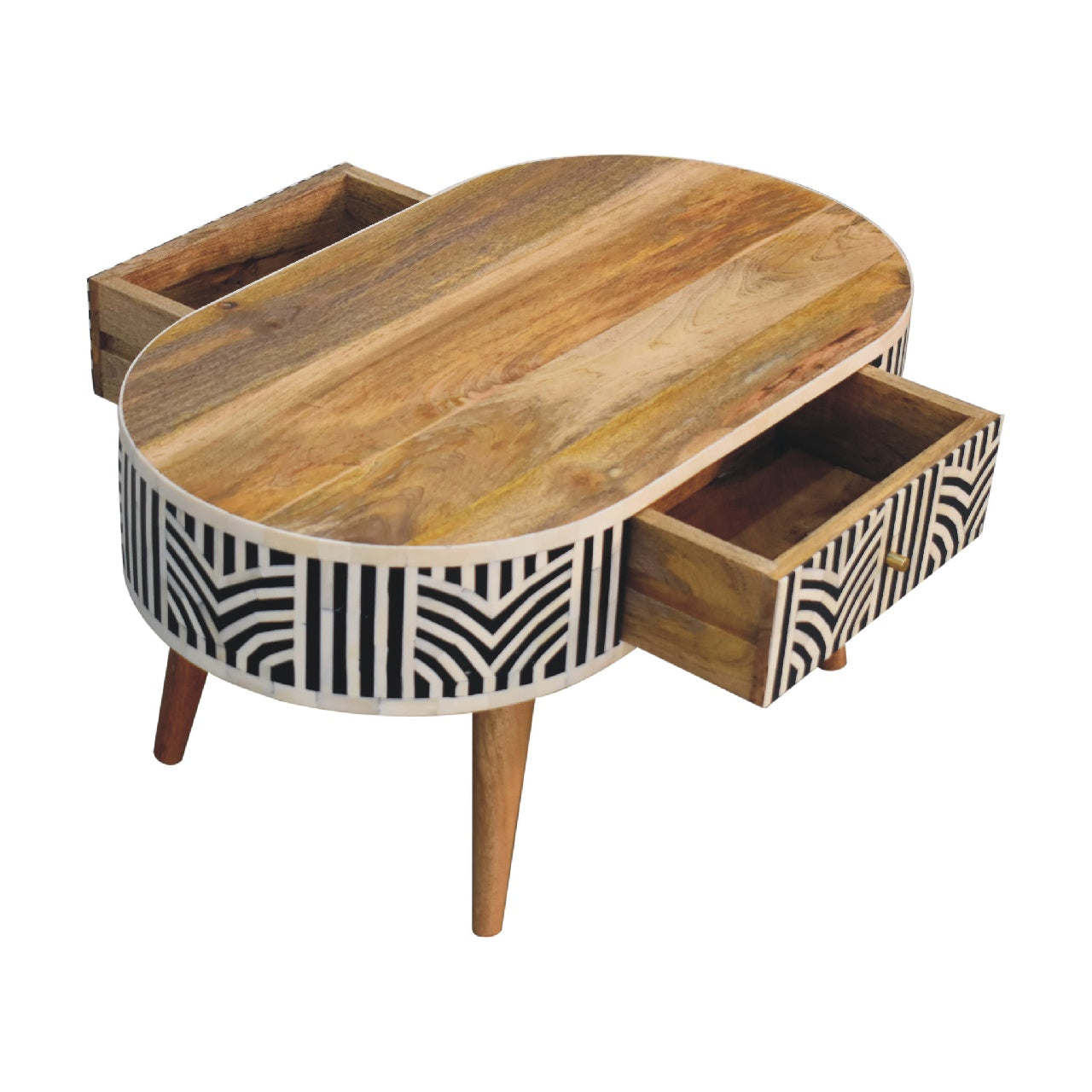 Edessa Bone Inlay Coffee Table | Oak-Ish Mango Wood