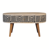 Edessa Bone Inlay Coffee Table | Oak-Ish Mango Wood