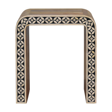 Edessa Bone Inlay End Table Accent Piece