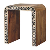 Edessa Bone Inlay End Table Accent Piece