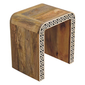 Edessa Bone Inlay End Table Accent Piece