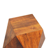 Chestnut Abstract End Table Chest of Drawers