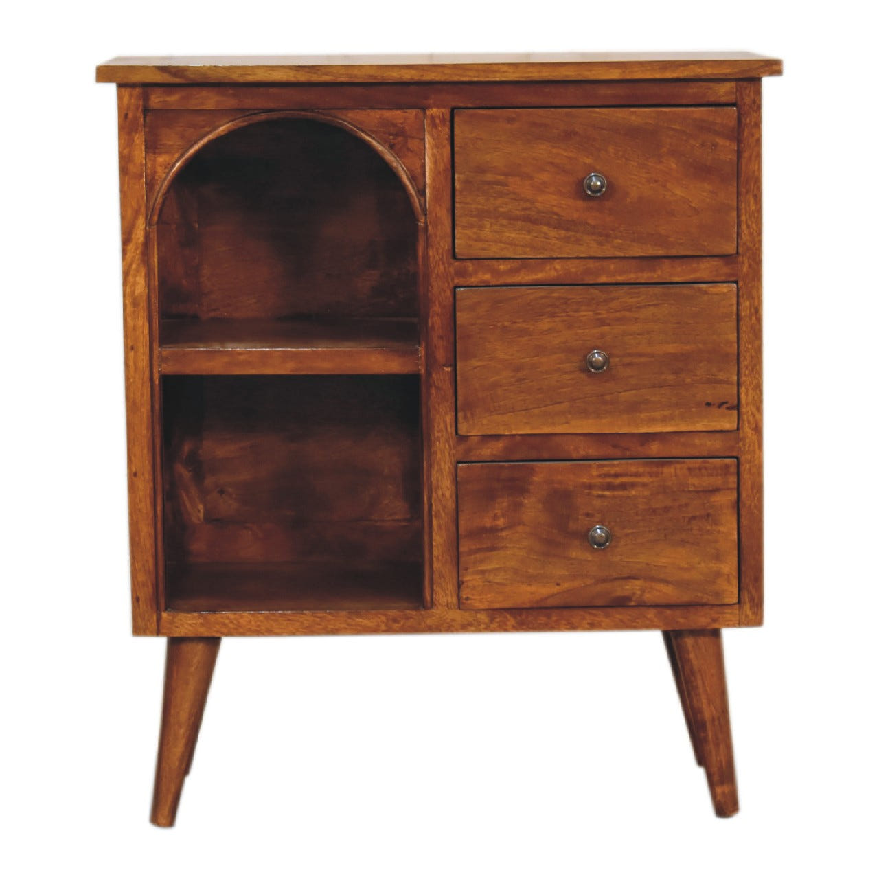 Chestnut Mixed Open Chest of Drawers