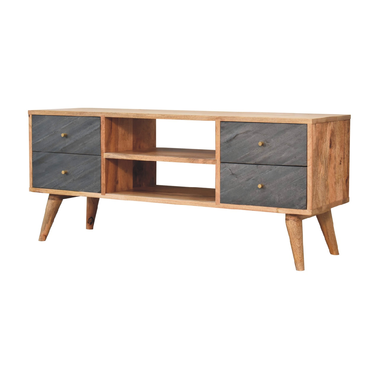 Slade TV Media Unit | Oak Solid Mango Wood