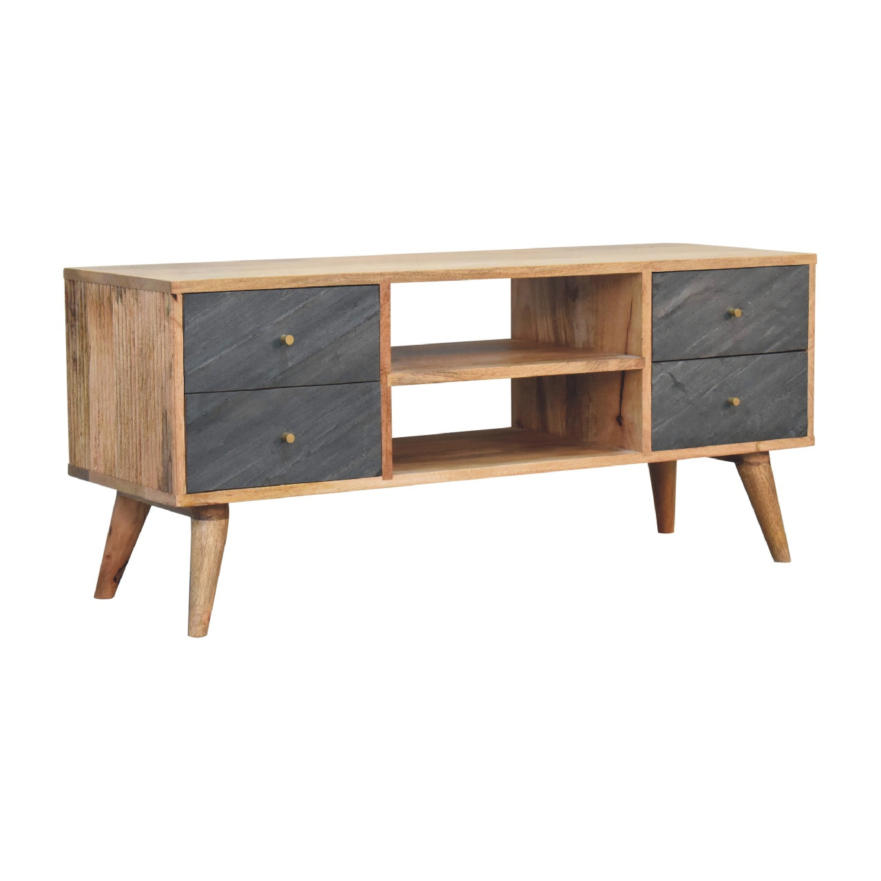 Slade TV Media Unit | Oak Solid Mango Wood