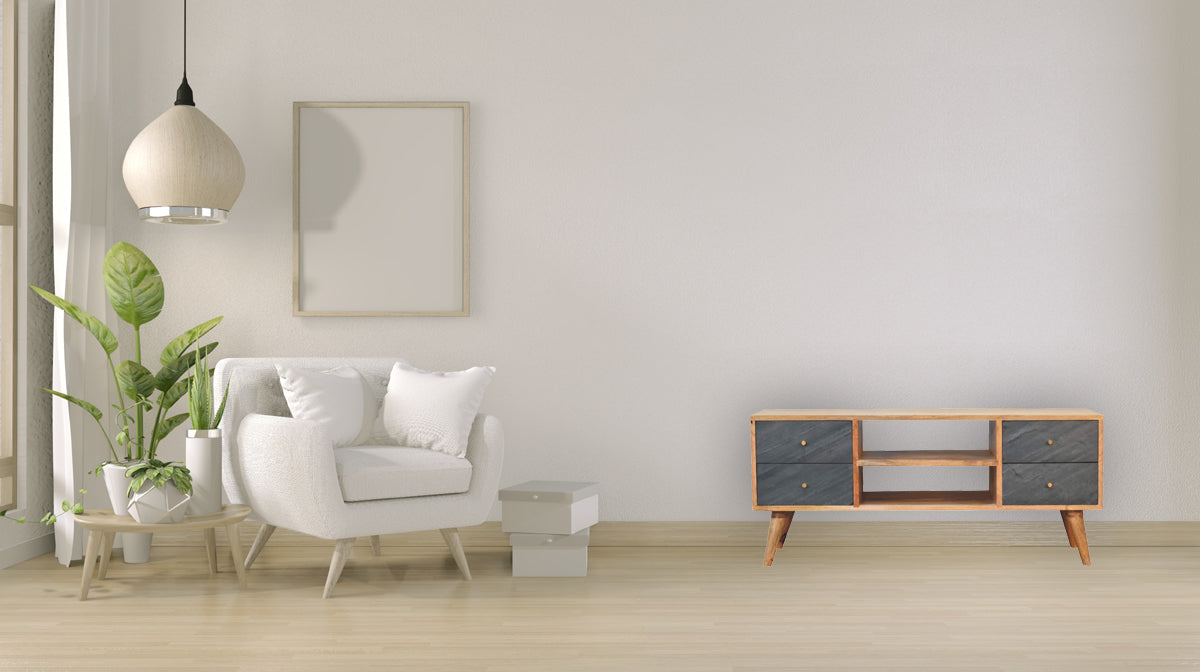 Slade TV Media Unit | Oak Solid Mango Wood