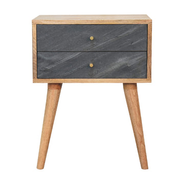 Slade Bedside Table | Oak Solid Mango Wood