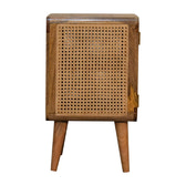Larrisa Woven Door Bedside Table | Oak Solid Mango Wood