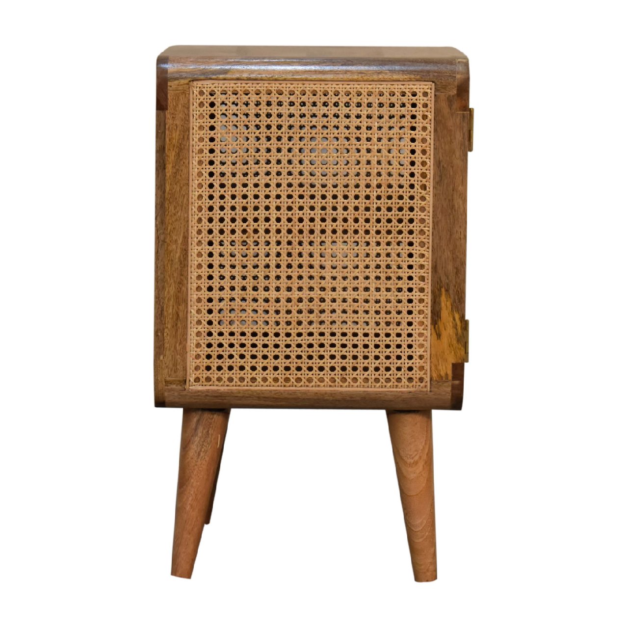 Larrisa Woven Door Bedside Table | Oak Solid Mango Wood