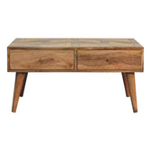 Woven Aztec Coffee Table | Oak Mango Wood