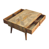 Woven Aztec Coffee Table | Oak Mango Wood