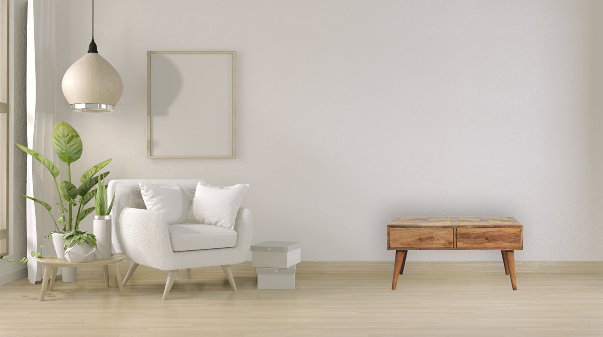 Woven Aztec Coffee Table | Oak Mango Wood