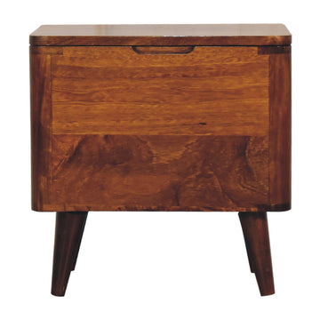 Chestnut Lid-up Storage Chest of Drawers | Hidden Storage
