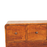 3 over 2 Curved Chestnut Chest of Drawers