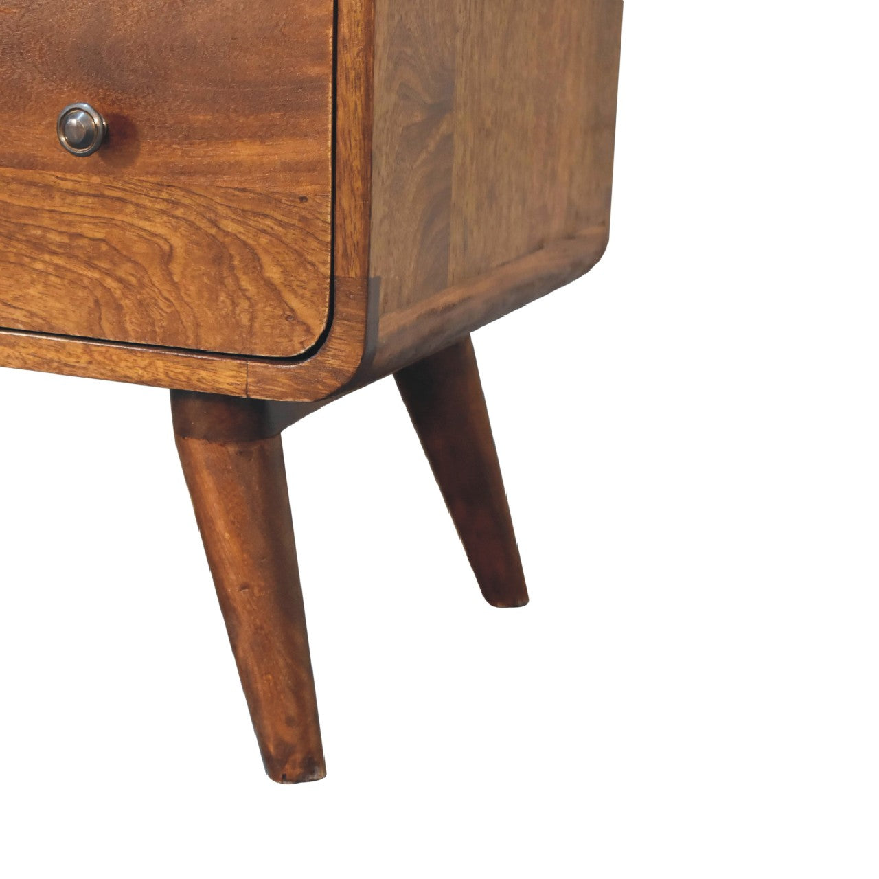 3 over 2 Curved Chestnut Chest of Drawers