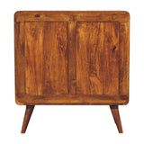 3 over 2 Curved Chestnut Chest of Drawers