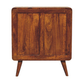 2 over 2 Curved Chesnut Chest of Drawers | Chestnut Mango Wood