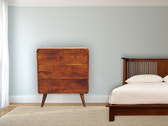 2 over 2 Curved Chesnut Chest of Drawers | Chestnut Mango Wood