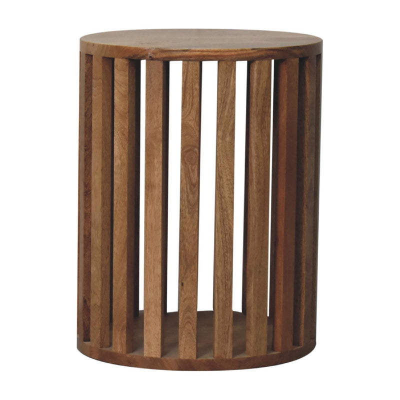 Ariella End Table Accent Piece | Oak-Ish Mango Wood