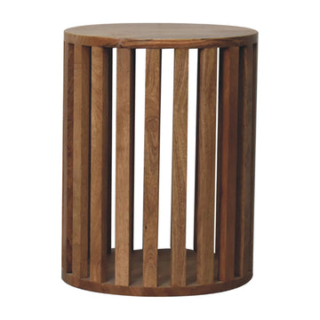 Ariella End Table Accent Piece | Oak-Ish Mango Wood