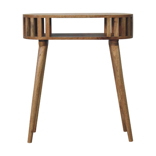 Ariella Console Table | Oak Mango Wood Open Shelf