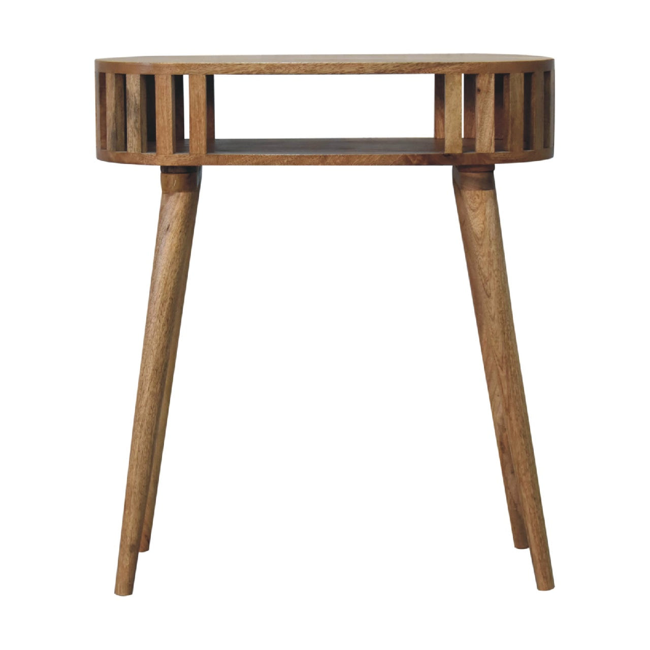 Ariella Console Table | Oak Mango Wood Open Shelf