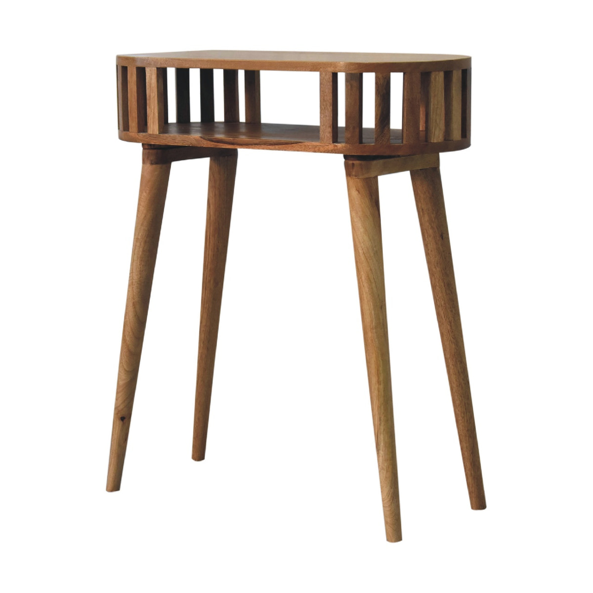 Ariella Console Table | Oak Mango Wood Open Shelf