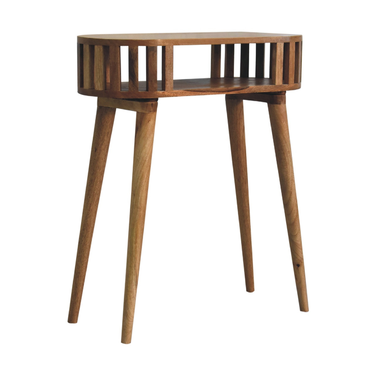 Ariella Console Table | Oak Mango Wood Open Shelf