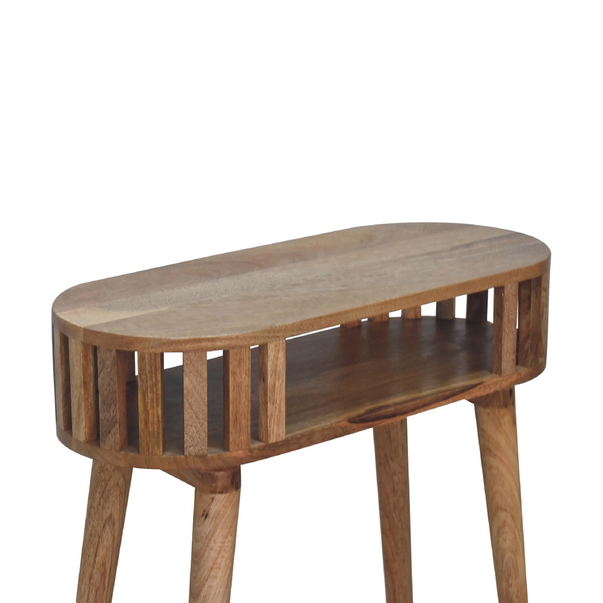 Ariella Console Table | Oak Mango Wood Open Shelf