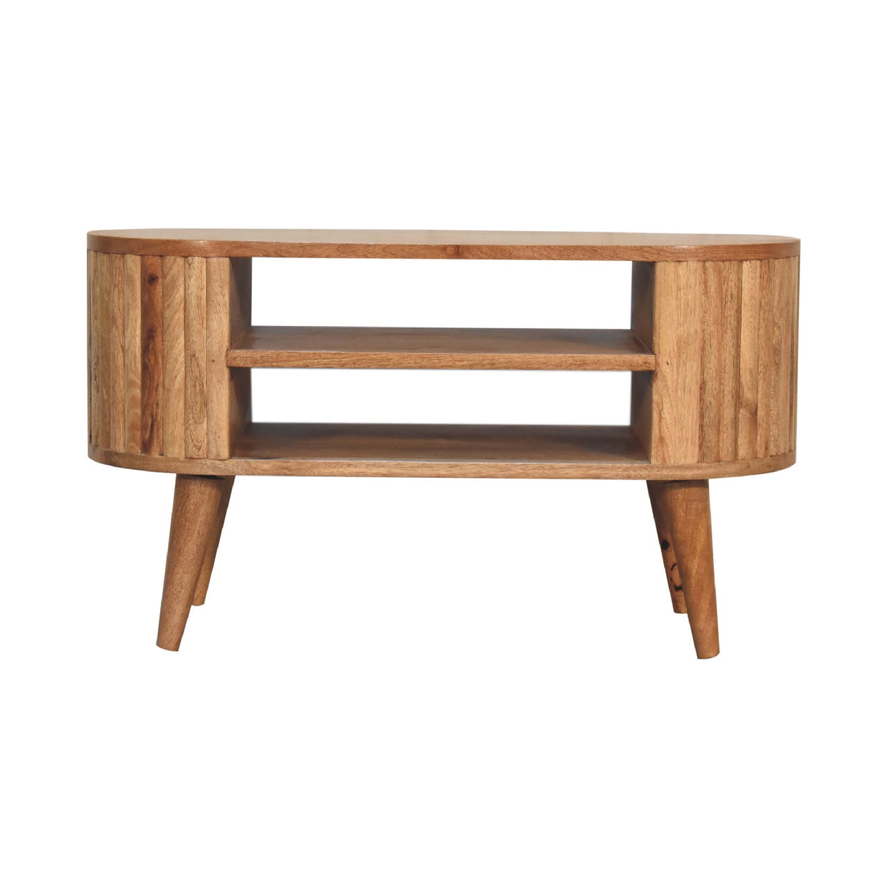 Stripe TV Media Unit | Oak-Ish Mango Wood