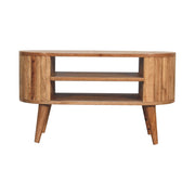 Stripe TV Media Unit | Oak-Ish Mango Wood