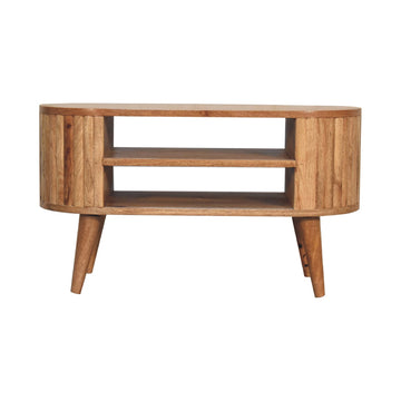 Stripe TV Media Unit | Oak-Ish Mango Wood