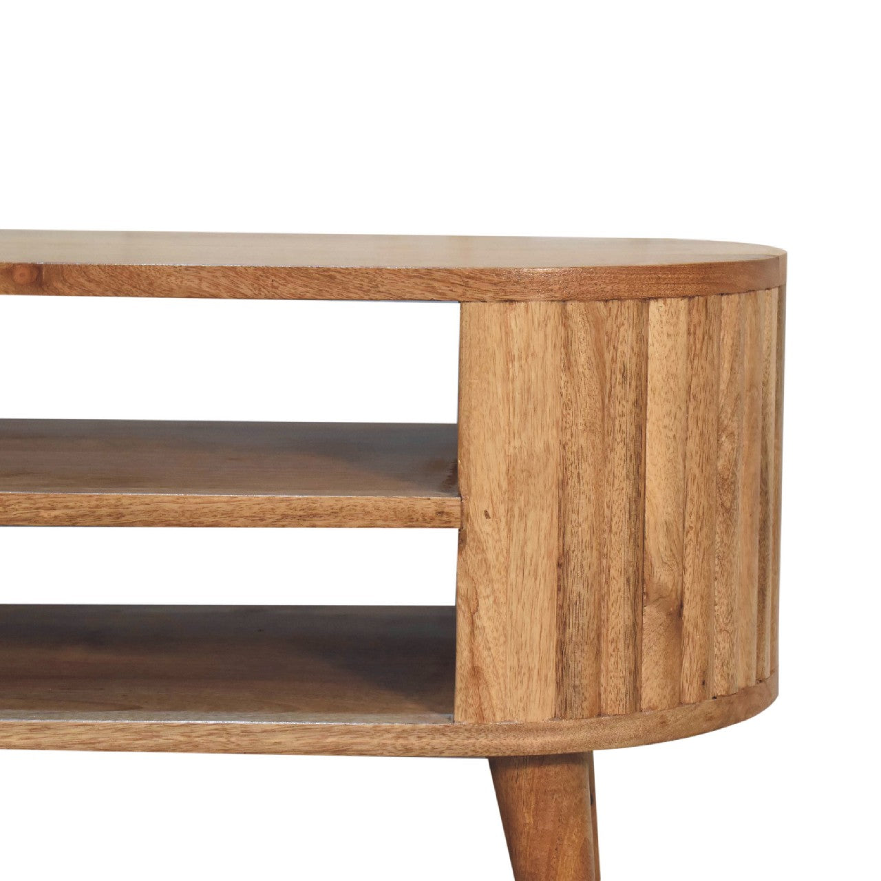 Stripe TV Media Unit | Oak-Ish Mango Wood