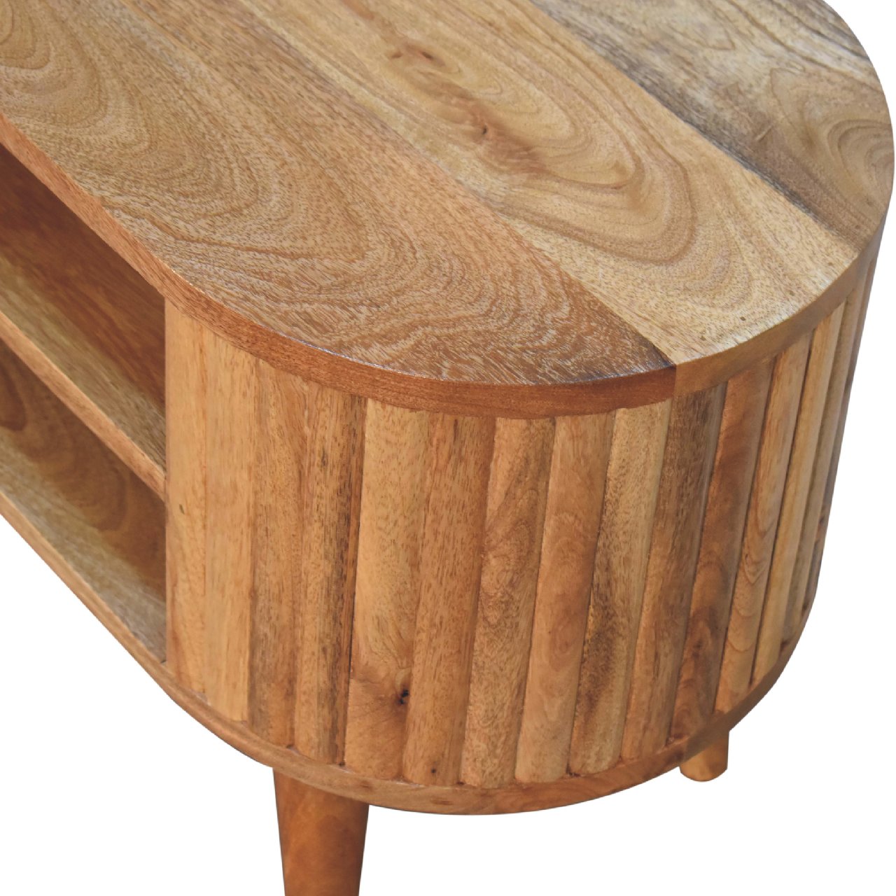 Stripe TV Media Unit | Oak-Ish Mango Wood