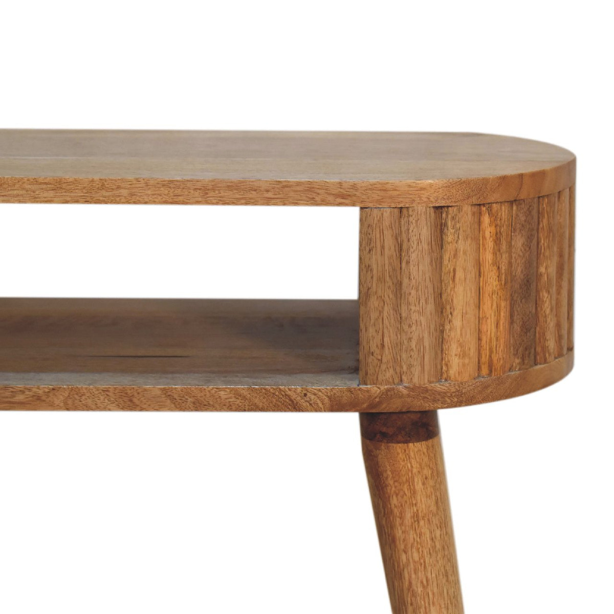 Stripe Writing Desk | Oak-Ish Solid Mango Wood