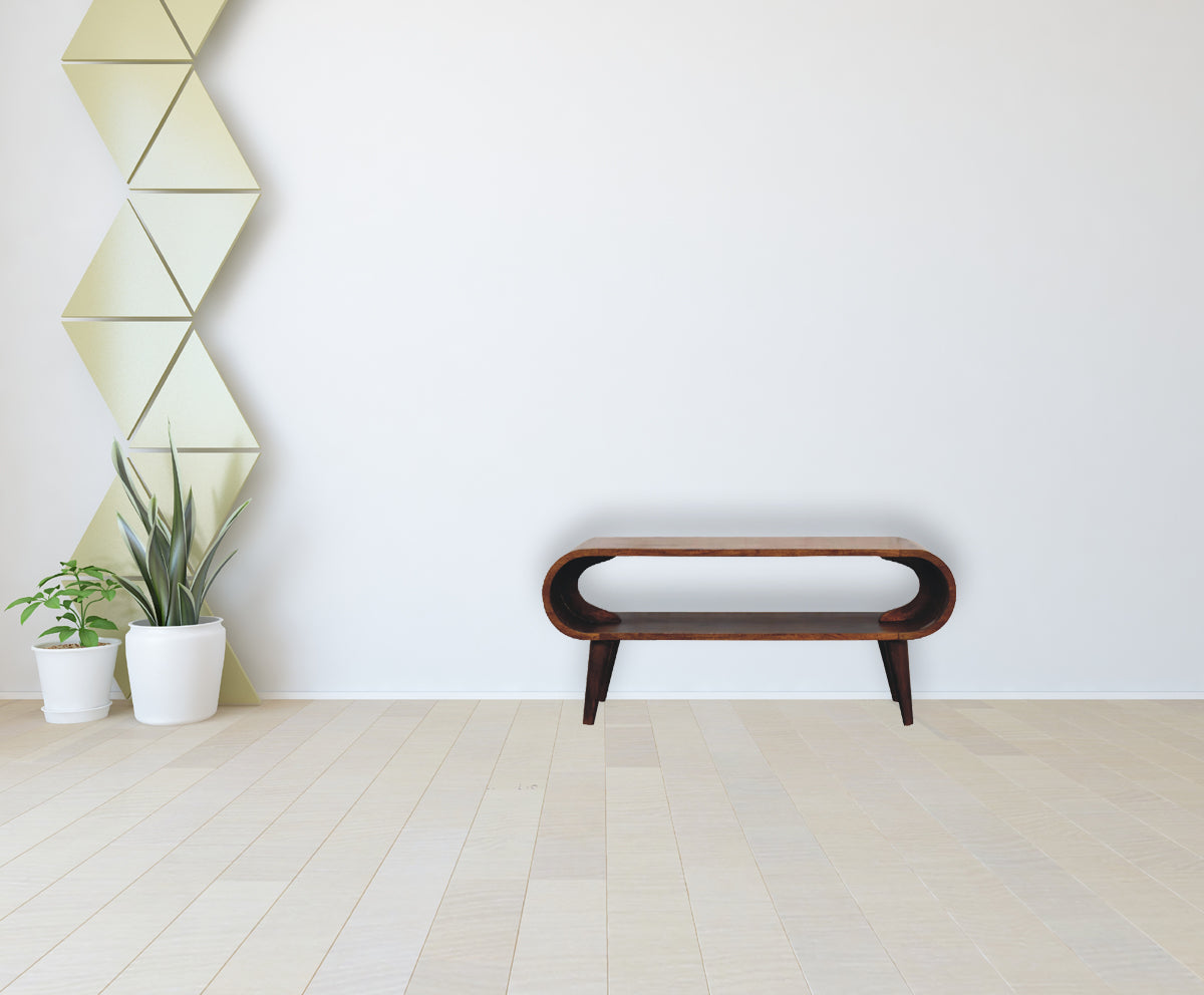 Amaya Nordic Style Coffee Table | Chestnut Mango Wood