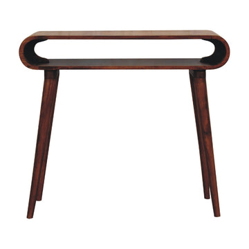 Amaya Nordic Style Console Table | Chestnut Solid Mango Wood