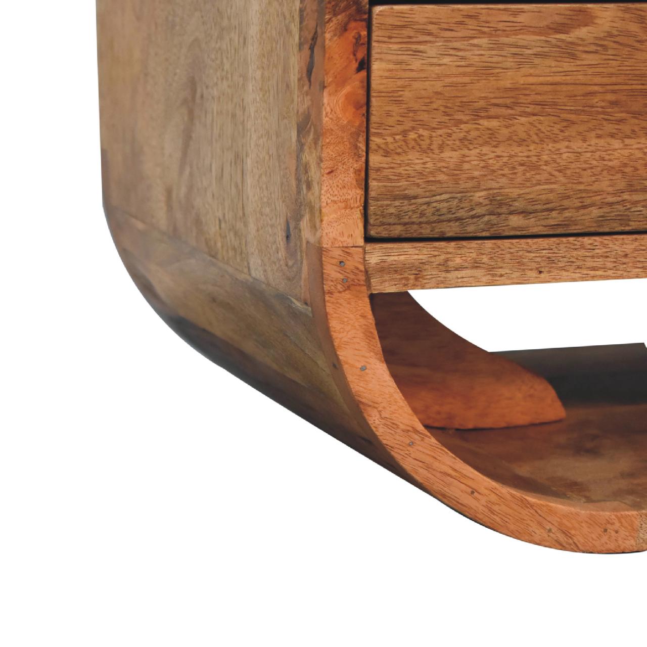 Curved Edge Media Unit with 2 Drawers