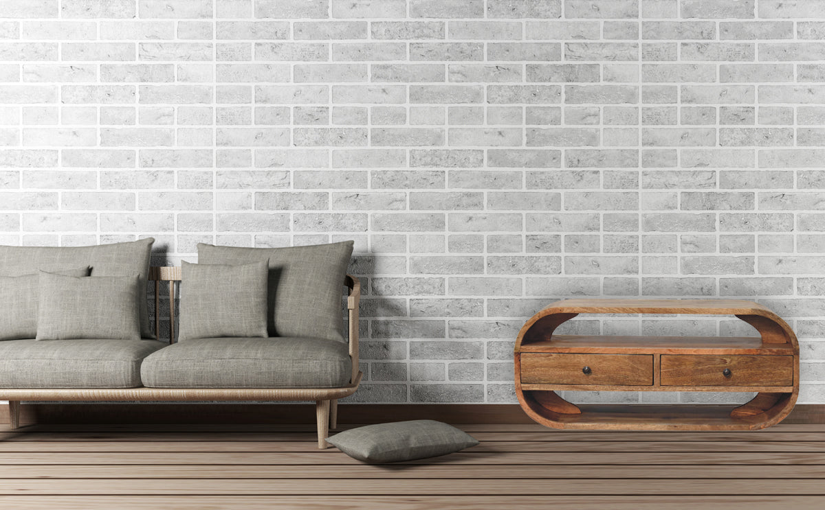 Curved Edge Media Unit with 2 Drawers