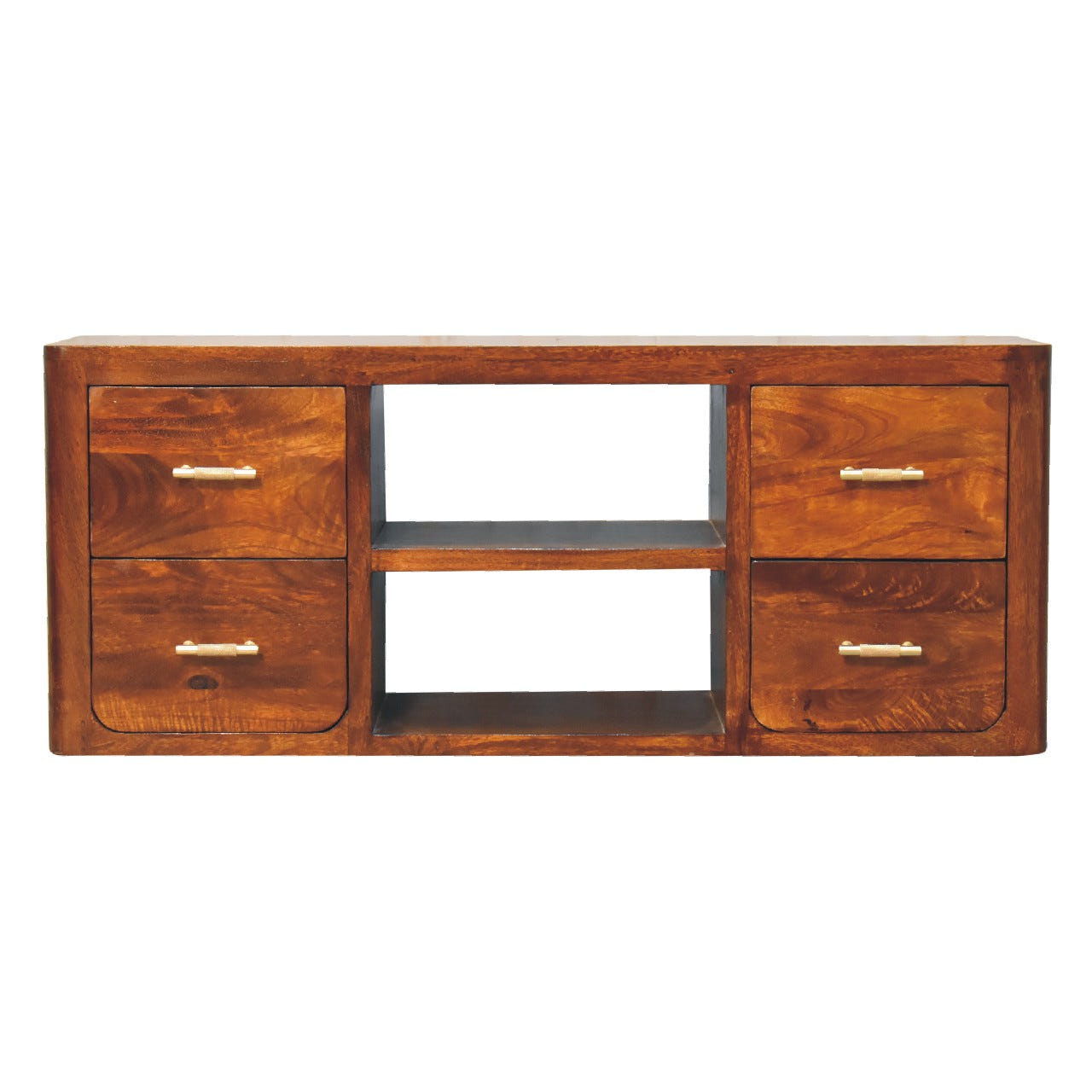 Luca TV Media Unit | Chestnut Mango Wood