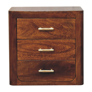 Luca Bedside Table | Chestnut Solid Mango Wood