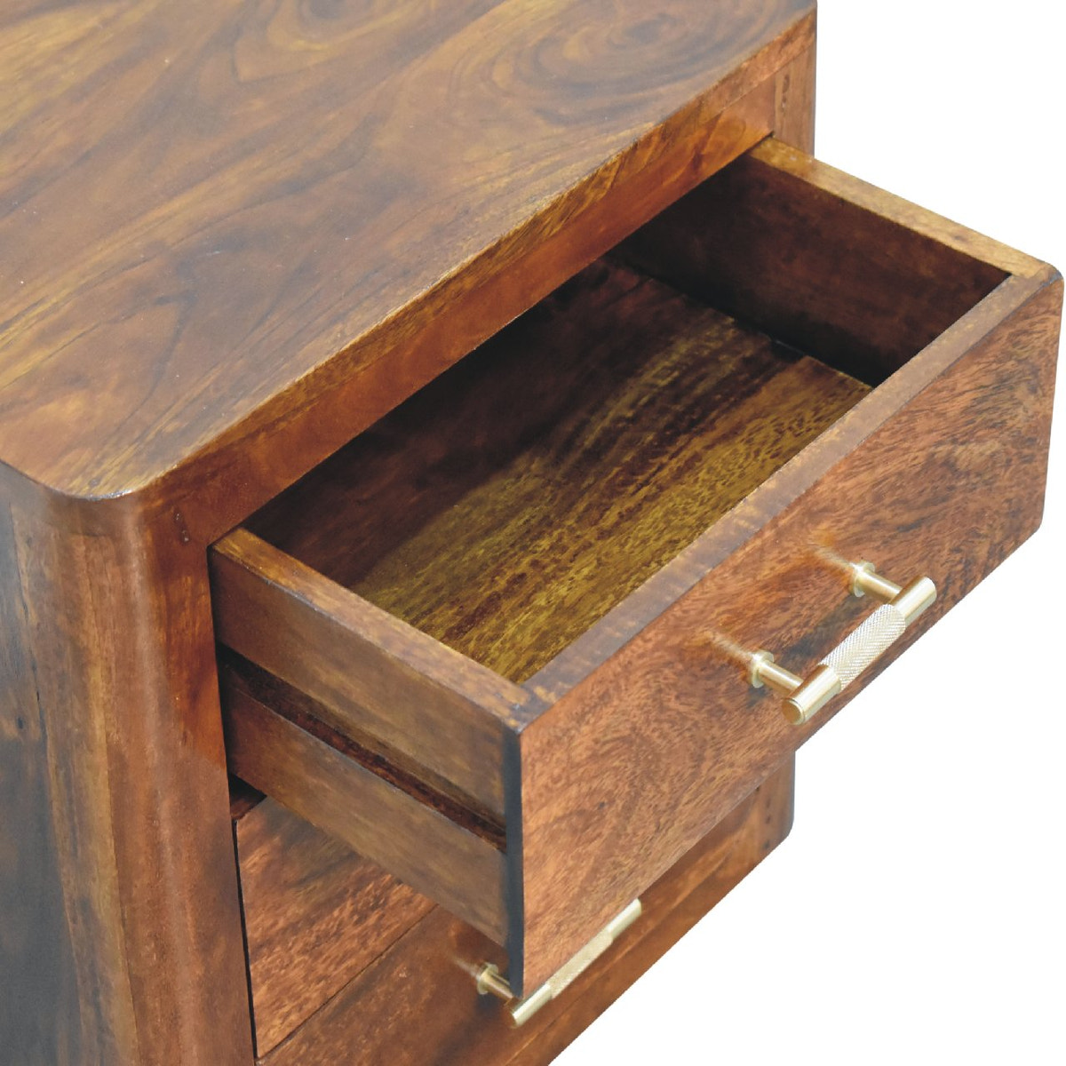 Luca Bedside Table | Chestnut Solid Mango Wood