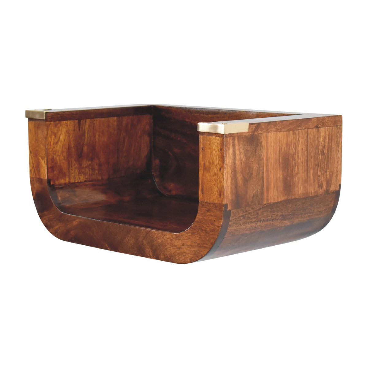Indira Chestnut Floating Bedside Table | Wall-Mounted