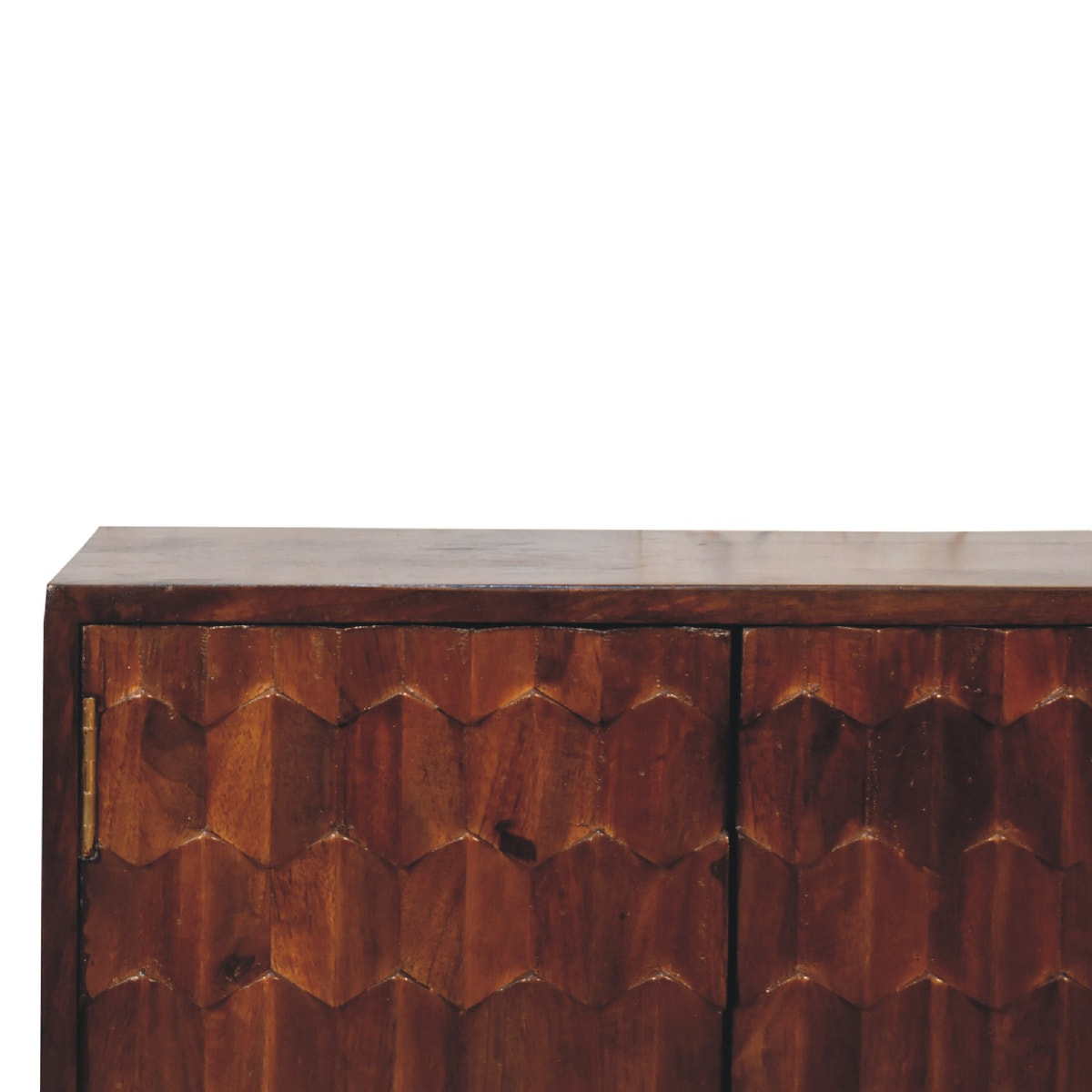 Chestnut Pineapple Carved Chest of Drawers | Hand-Carved