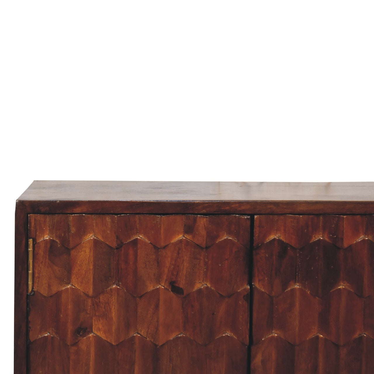 Chestnut Pineapple Carved Chest of Drawers | Hand-Carved
