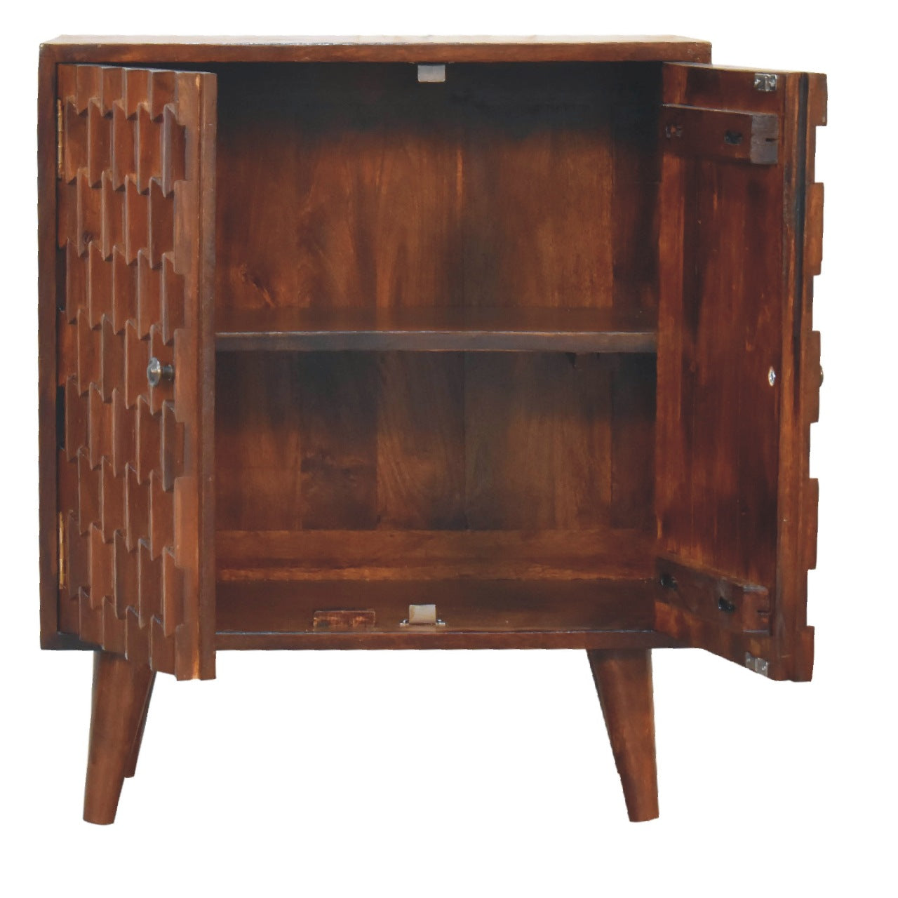 Chestnut Pineapple Carved Chest of Drawers | Hand-Carved