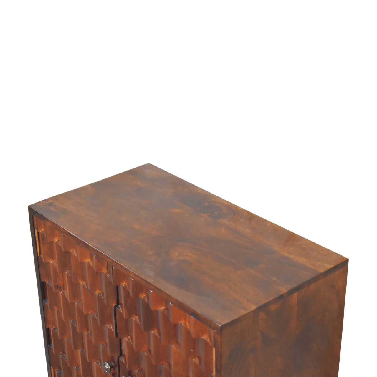Chestnut Pineapple Carved Chest of Drawers | Hand-Carved